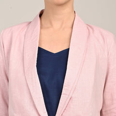 Donna Set of 3 - Long Shirt, Inner & Pants - Pink & Navy