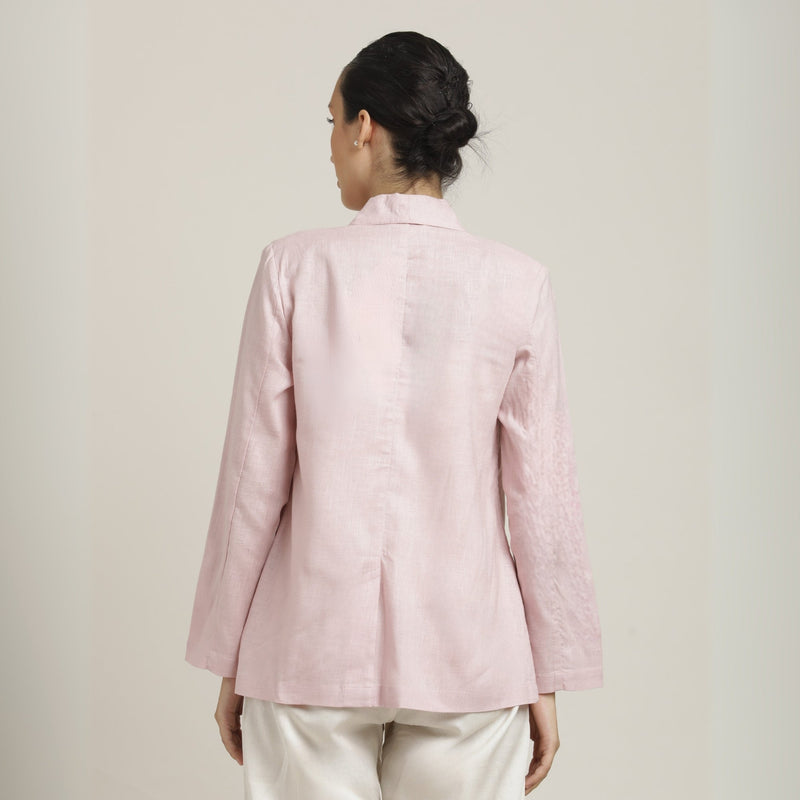 Donna Shawl Collar Blazer - Pastel Pink