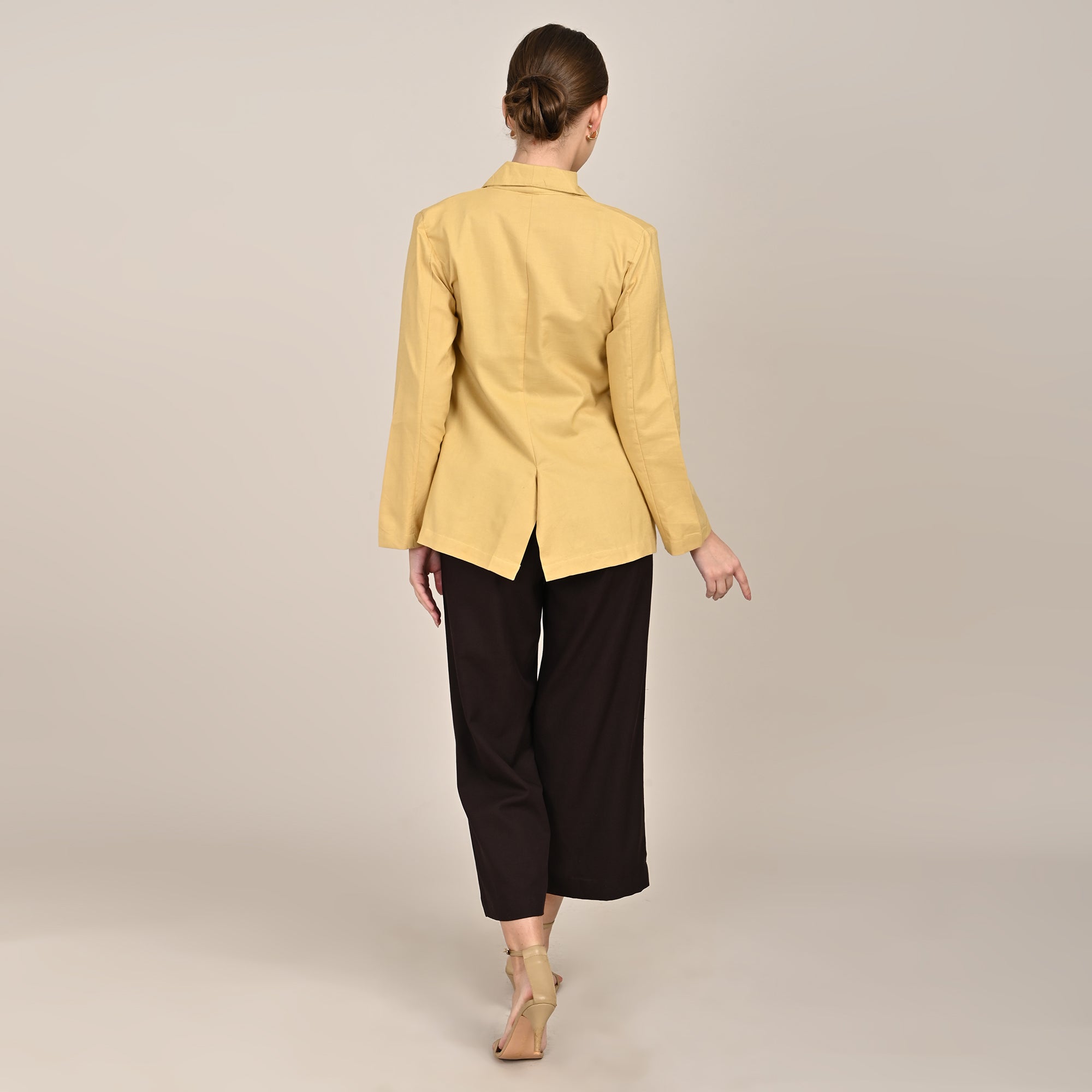 Donna Shawl Collar Blazer - Butter Yellow
