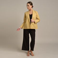 Donna Set of 3 - Long Shirt, Inner & Pants - Yellow & Coffee