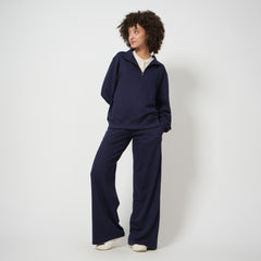 Half Zip Up Jumper - Navy Blue