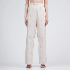 Dylan Pants - Ecru block print