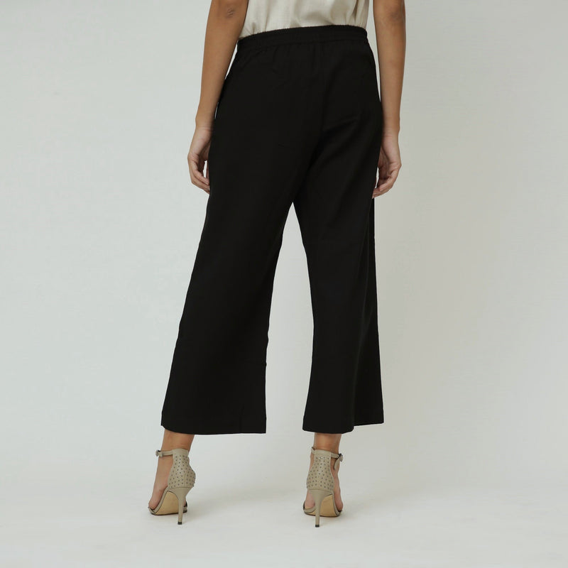 Ruth Co-ord Set - Square Neck Top & Pants - Black