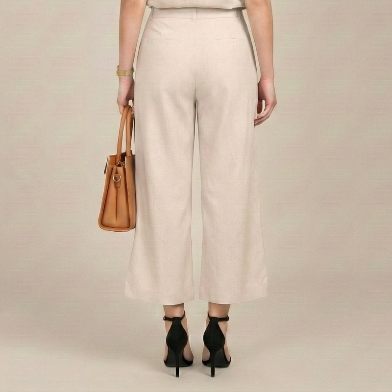 Barrel Leg Pants - Greige