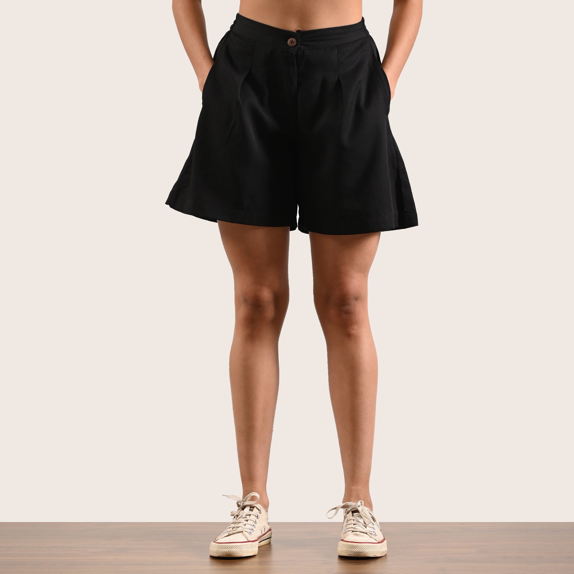 Cuban Co-ord Set Of 2 - Shirt & Shorts - Black