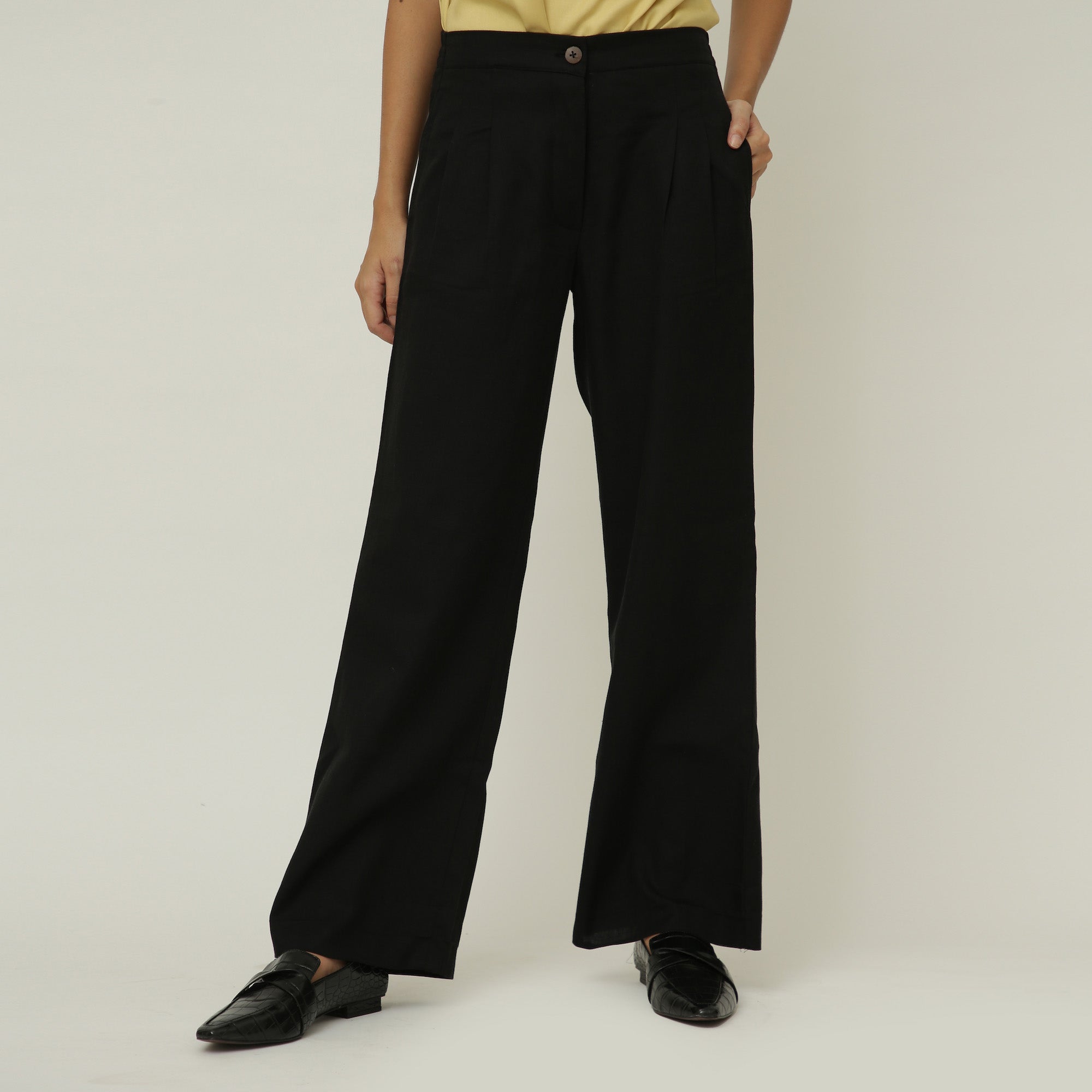 Barbara Co-Ord Set Of 2 - Blazer Shirt & Pants - Black