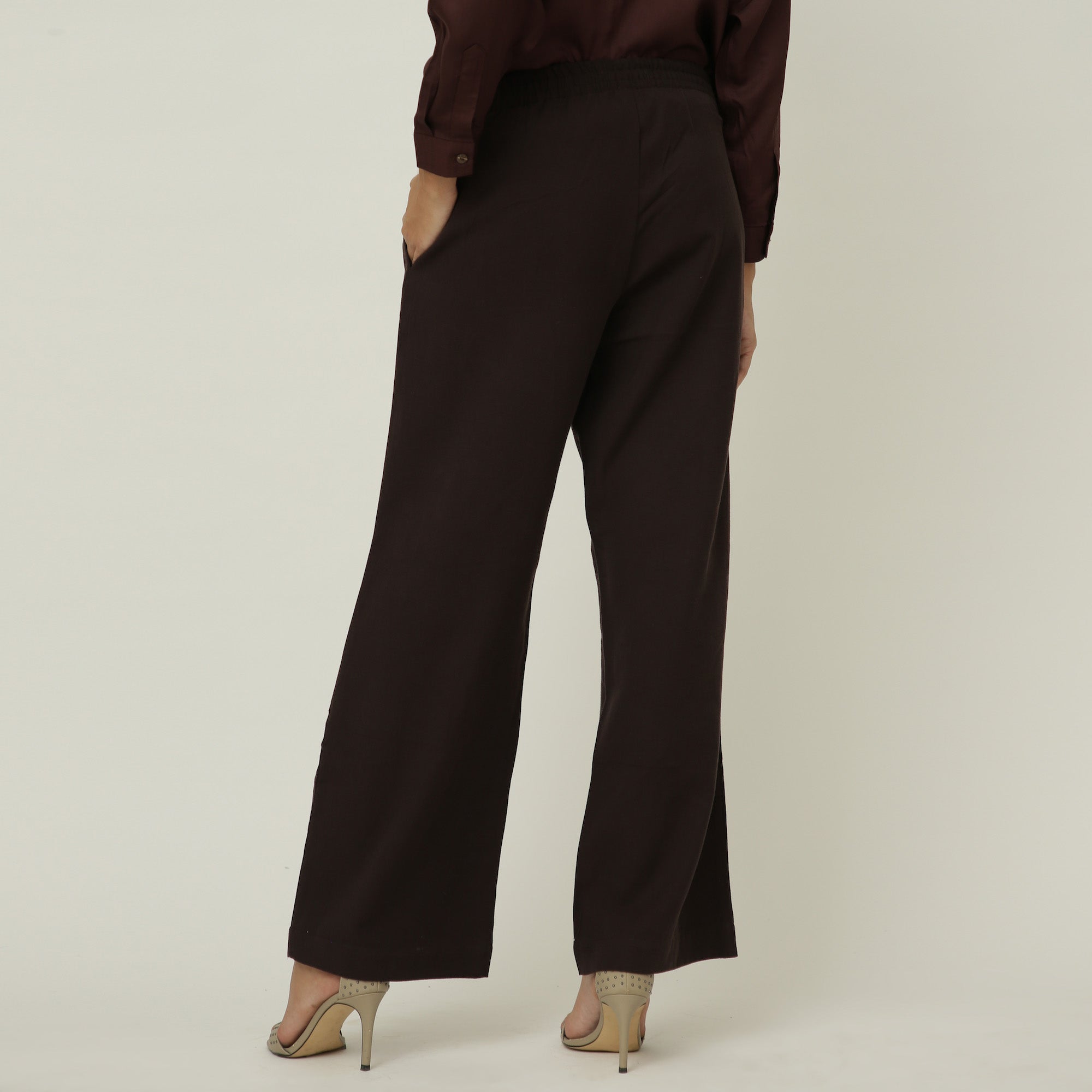 Sofia Set of 2 - Long Tunic & Pants - Maroon & Coffee