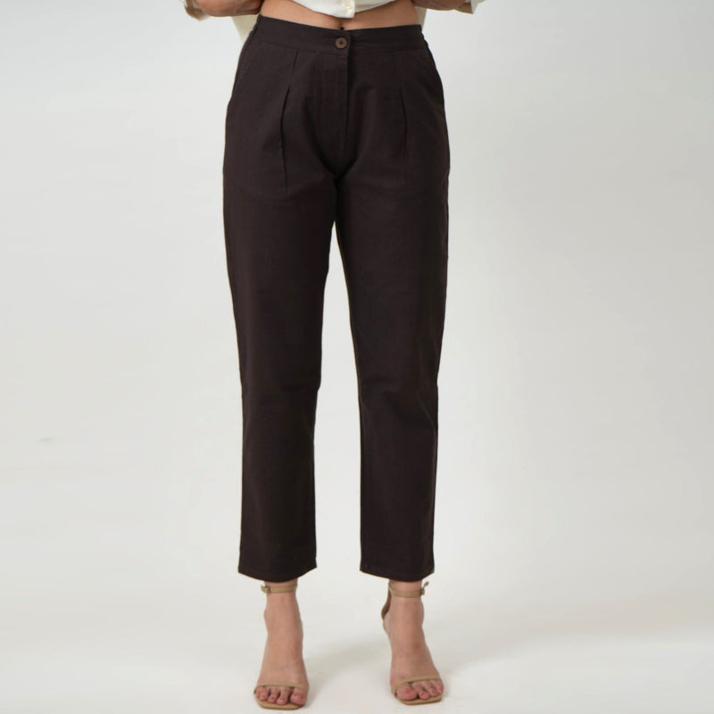 Opal Set Of 2 - Shirt & Pants - Coffee Brown
