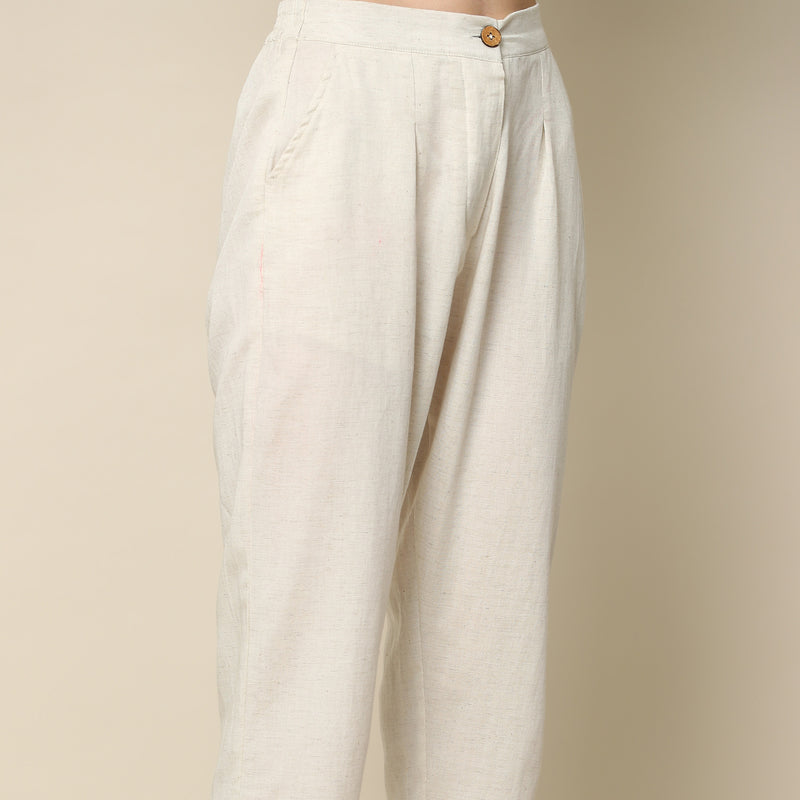 Tapered Pants - Ecru