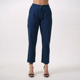 Sardaar Color Block Co-Ord Set Of 2 - Long Shirt & Pants - Navy & Maroon