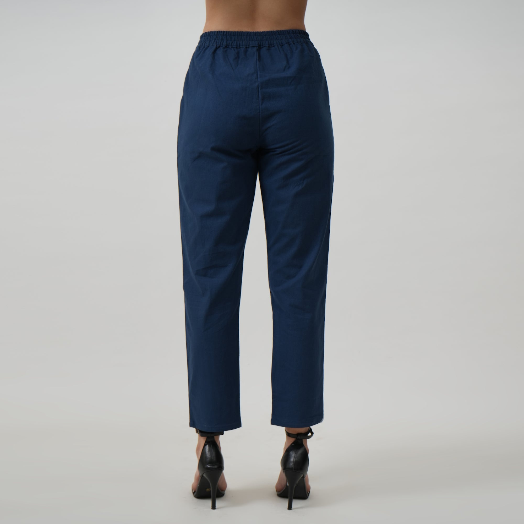 Audrey Set Of 2 - Boat Neck Top & Pants - Coffee & Navy