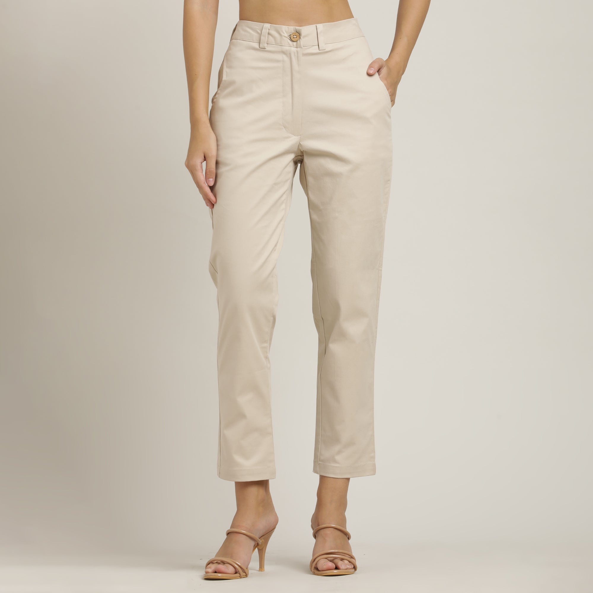 Oversized Shirt & Chinos - Navy Blue & Beige