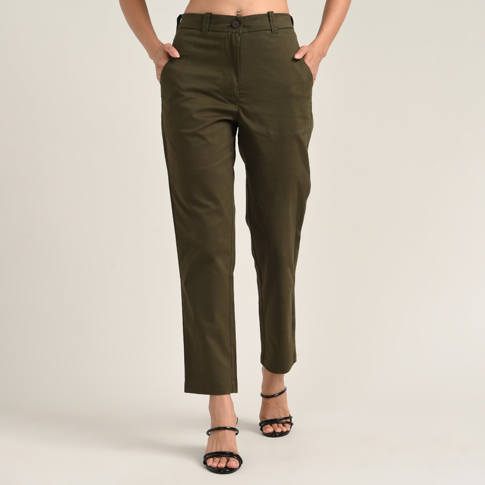 Oversized Shirt & Chinos - Coffee Brown & Olive