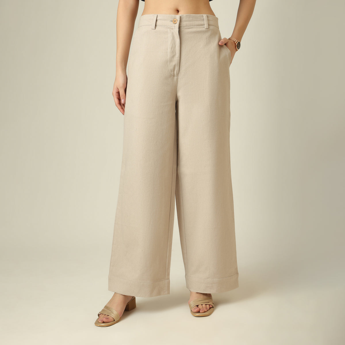 Landsend Linen Pants - Greige