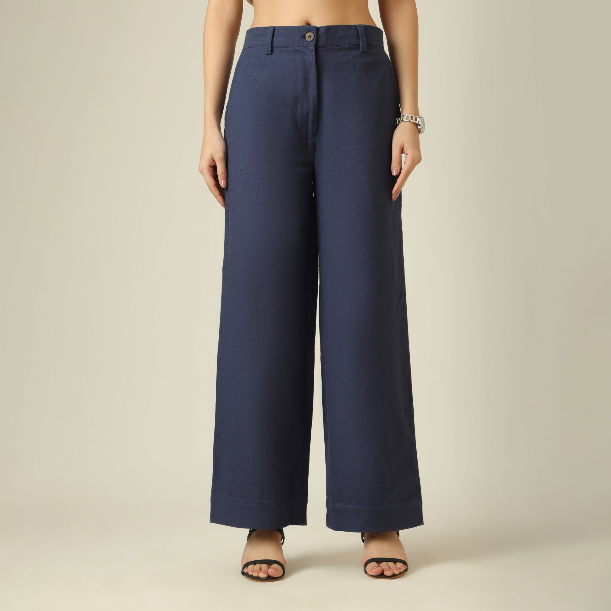 Landsend Linen Pants - Navy Blue