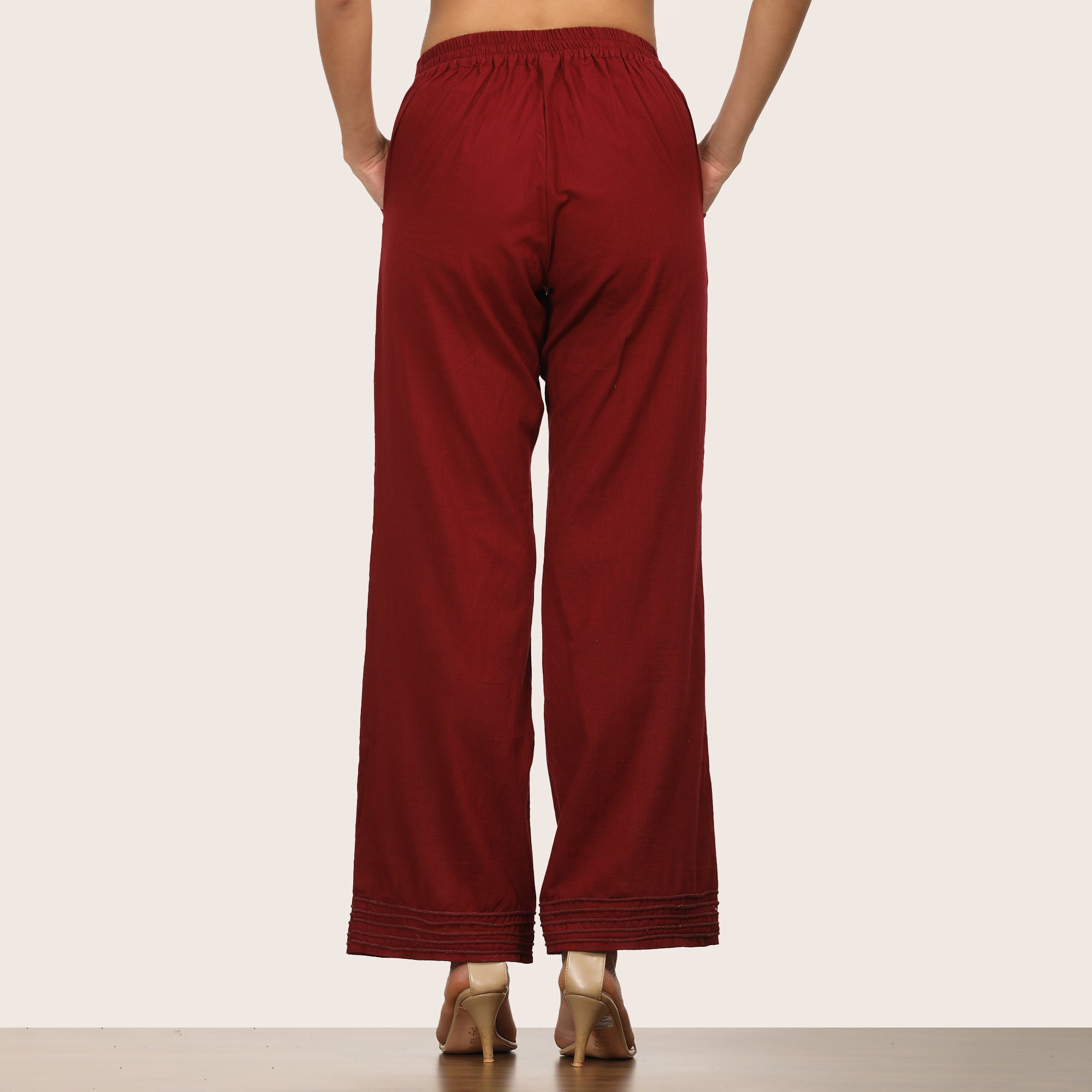 Penny Co-ord Set Of 2 - Shirt Tunic & Pants - Maroon