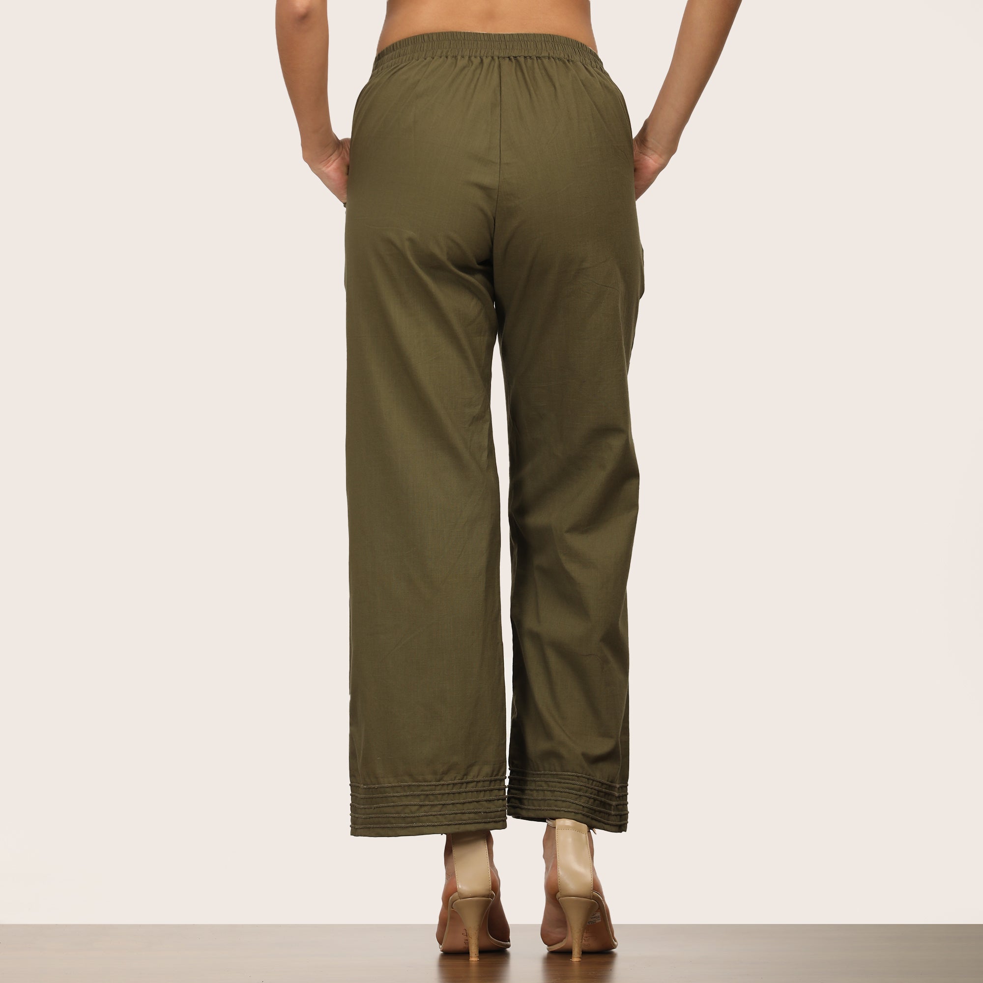 Skipper Collar Tunic Set Of 2 - Tunic & Pants - Olive