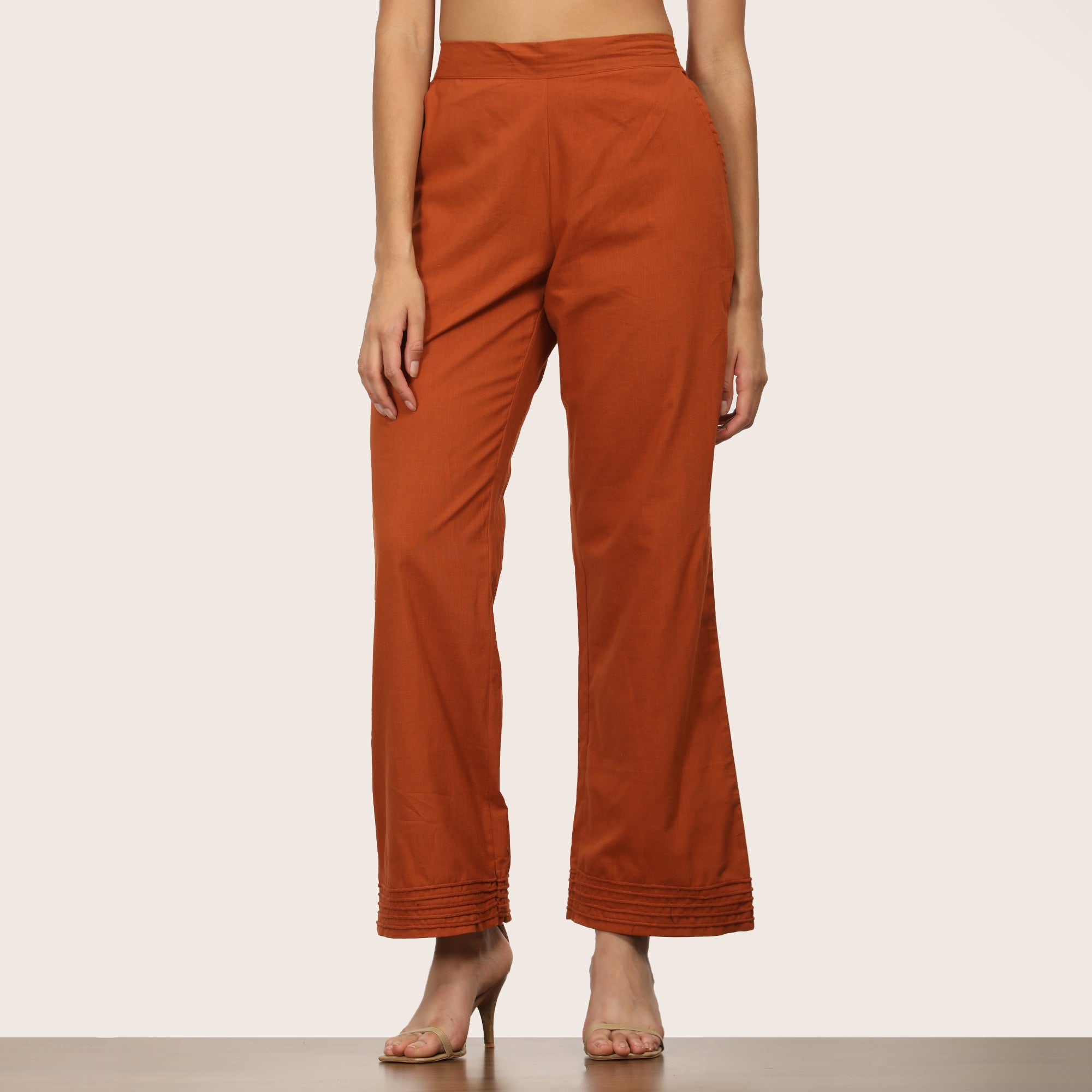 Penny Co-ord Set Of 2 - Shirt Tunic & Pants - Autumn Rust