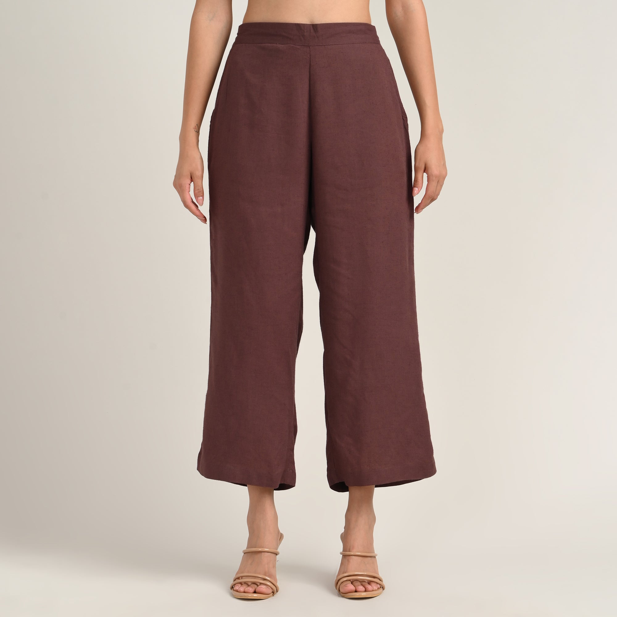 Dahlia Set Of 2 - Sleeveless Tunic & Pants - Coffee Brown