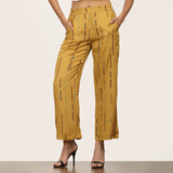 Ethan Pants - Mustard Cedar Print - Limited Edition