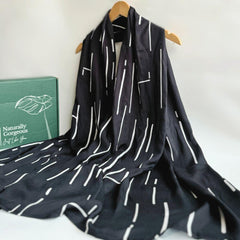 Scarf - Black Cedar Print - Limited Edition