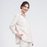 Jessica Shirt - Ecru block print