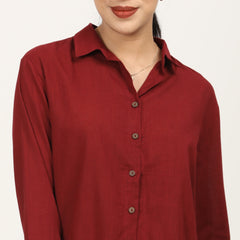 Jessica Shirt - Maroon