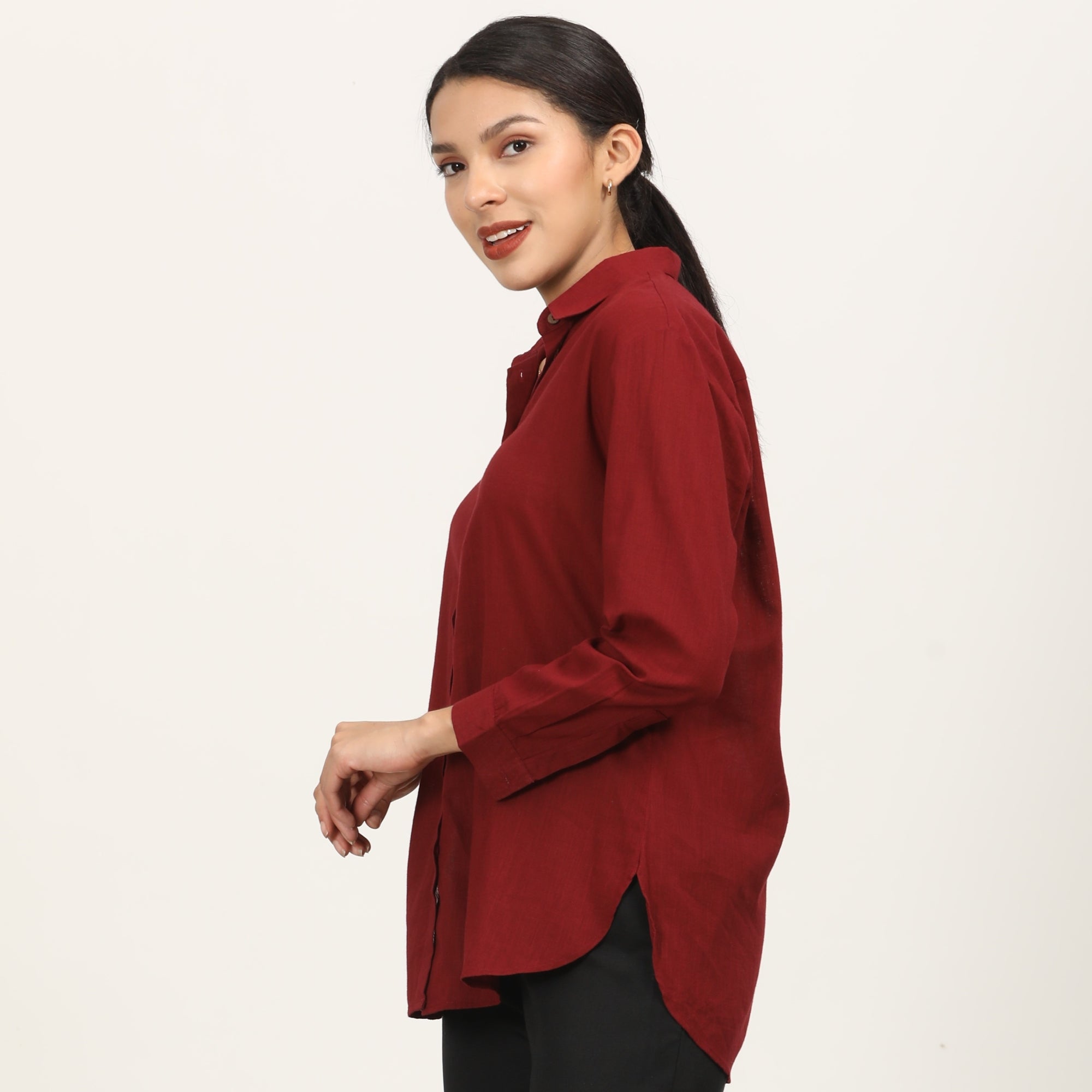 Jessica Shirt - Maroon