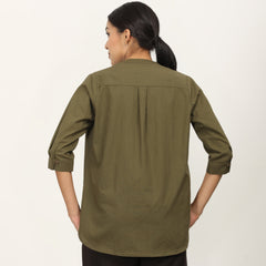 Dianne Set Of 2 - Shirt & Pants - Olive & Coffee