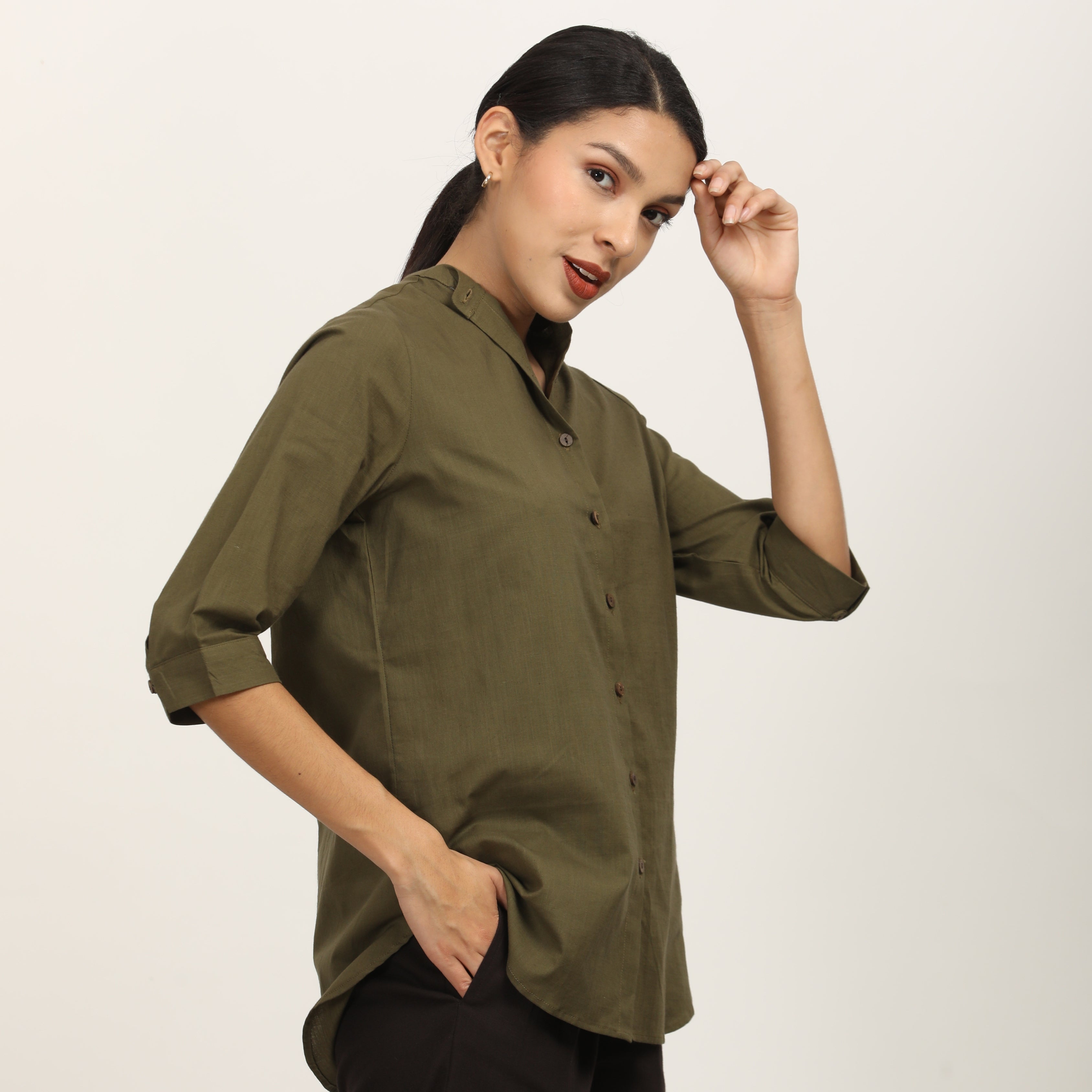 Dianne Shirt - Olive Green