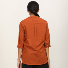 Dianne Set Of 3 - Inner, Shirt & Pants - Autumn Rust & Coffee