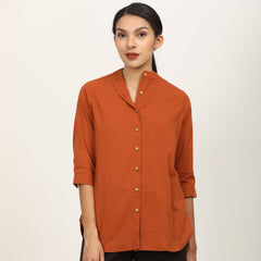 Dianne Set Of 2 - Shirt & Pants - Autumn Rust & Coffee