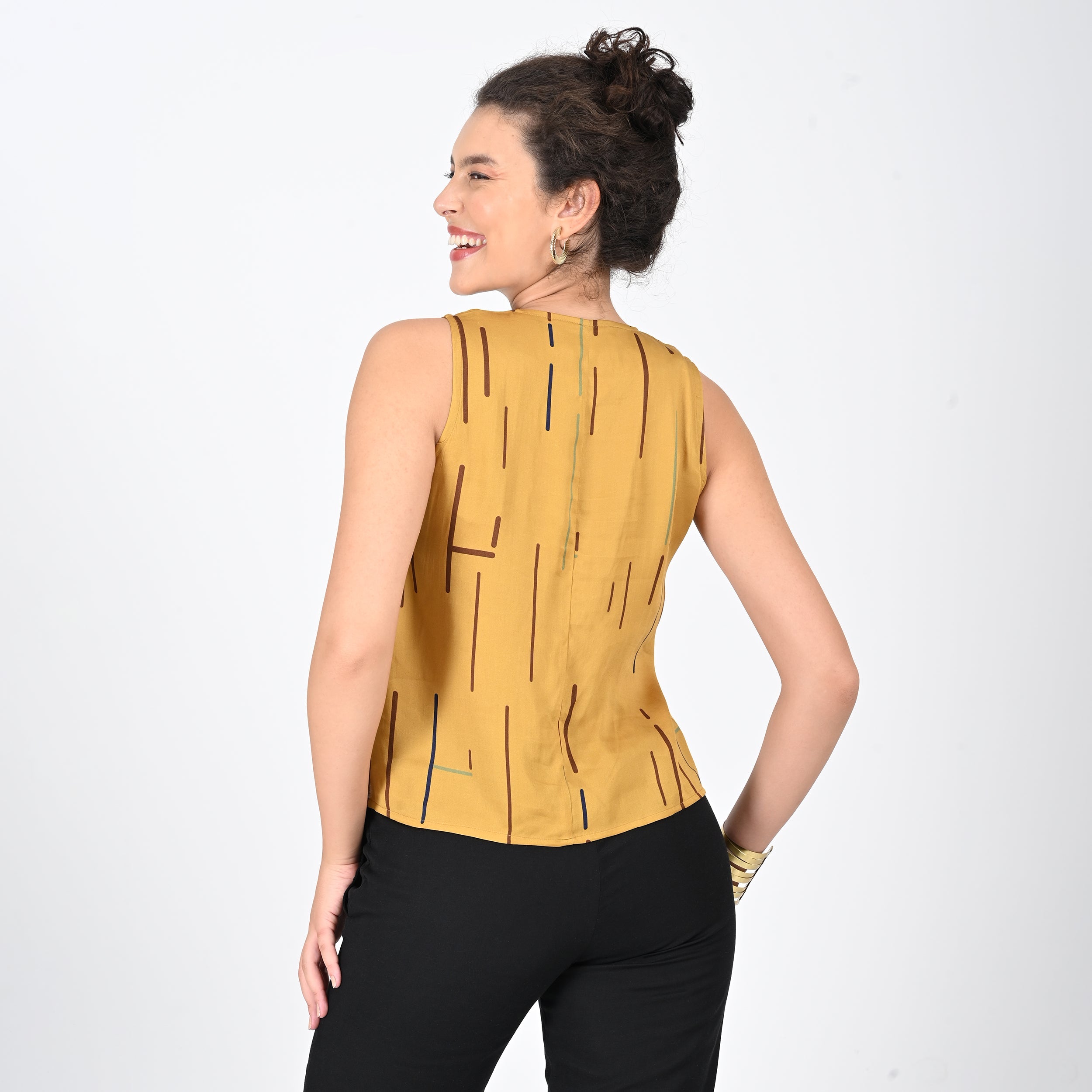 Kate Set - Mustard Cedar Print & Black