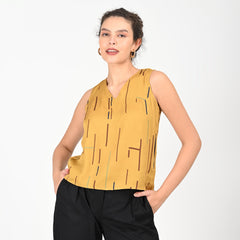 Kate Set - Mustard Cedar Print & Black