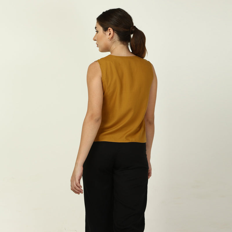 Donna 3 - Piece Blazer Suit - Coffee & Mustard