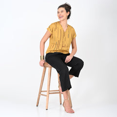 Dianne Set - Mustard Cedar Print & Black