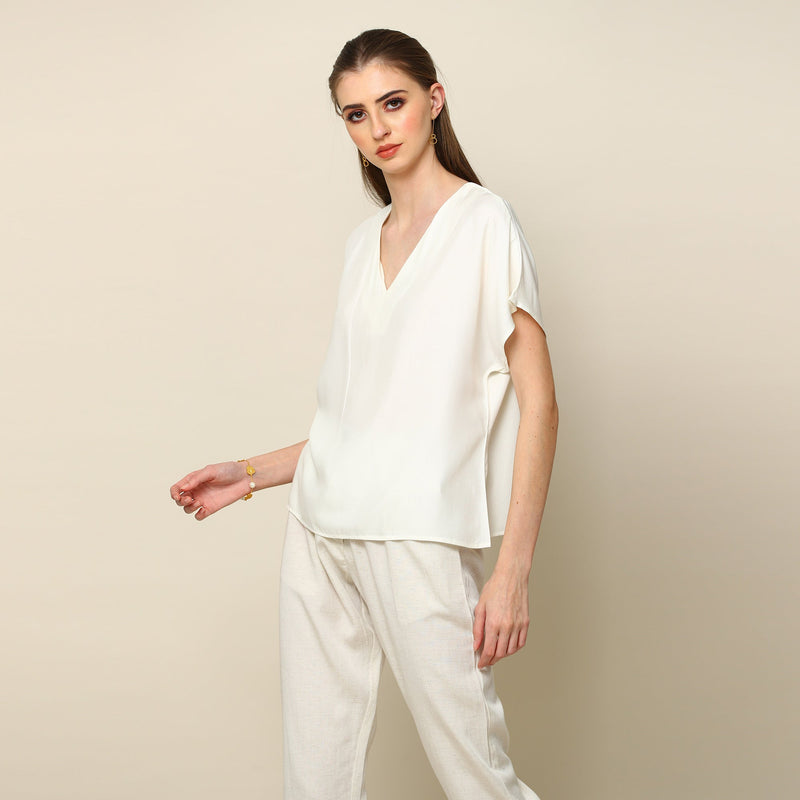 Aurora Top - Vanilla White