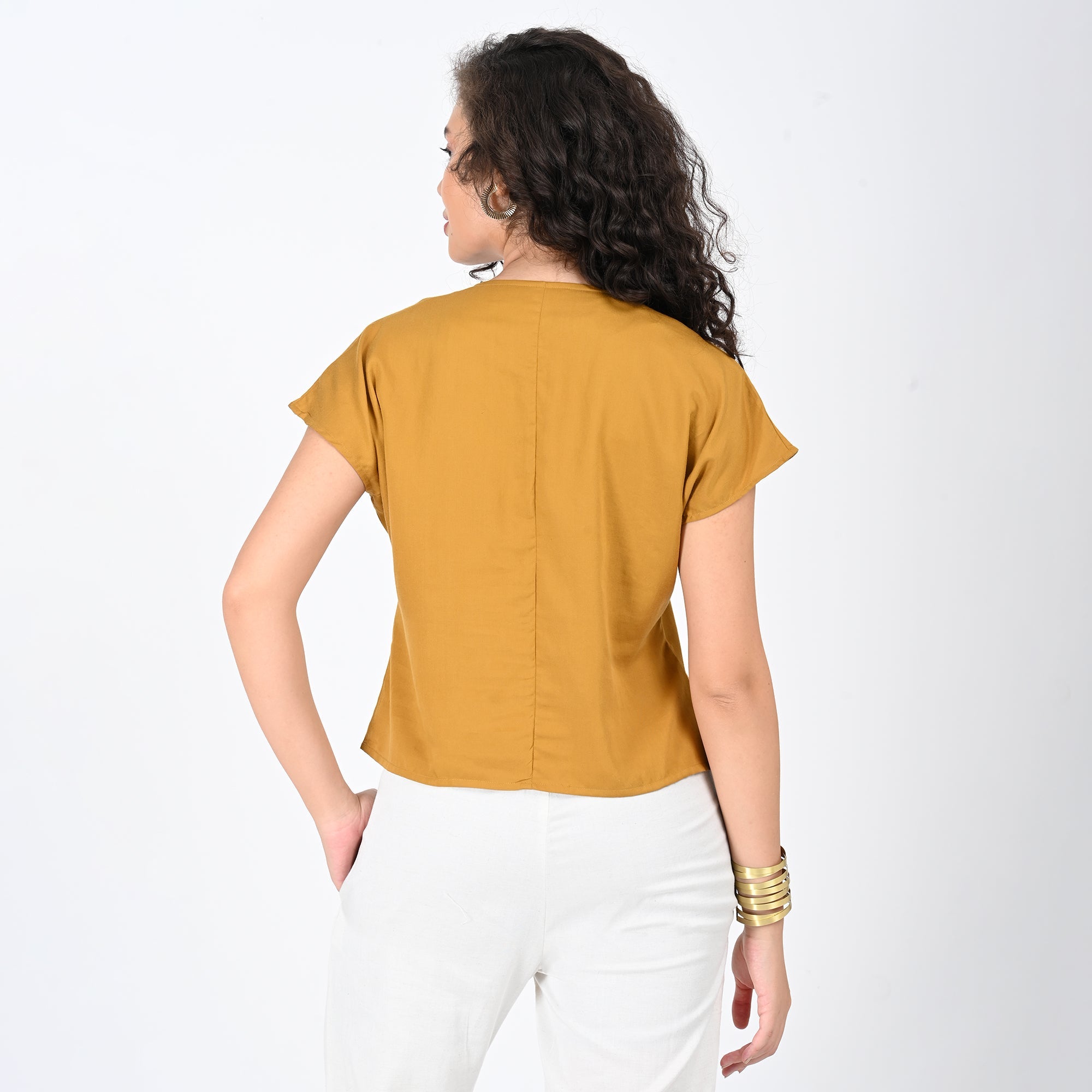 Aurora Top - Mustard Yellow