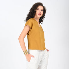 Aurora Top - Mustard Yellow