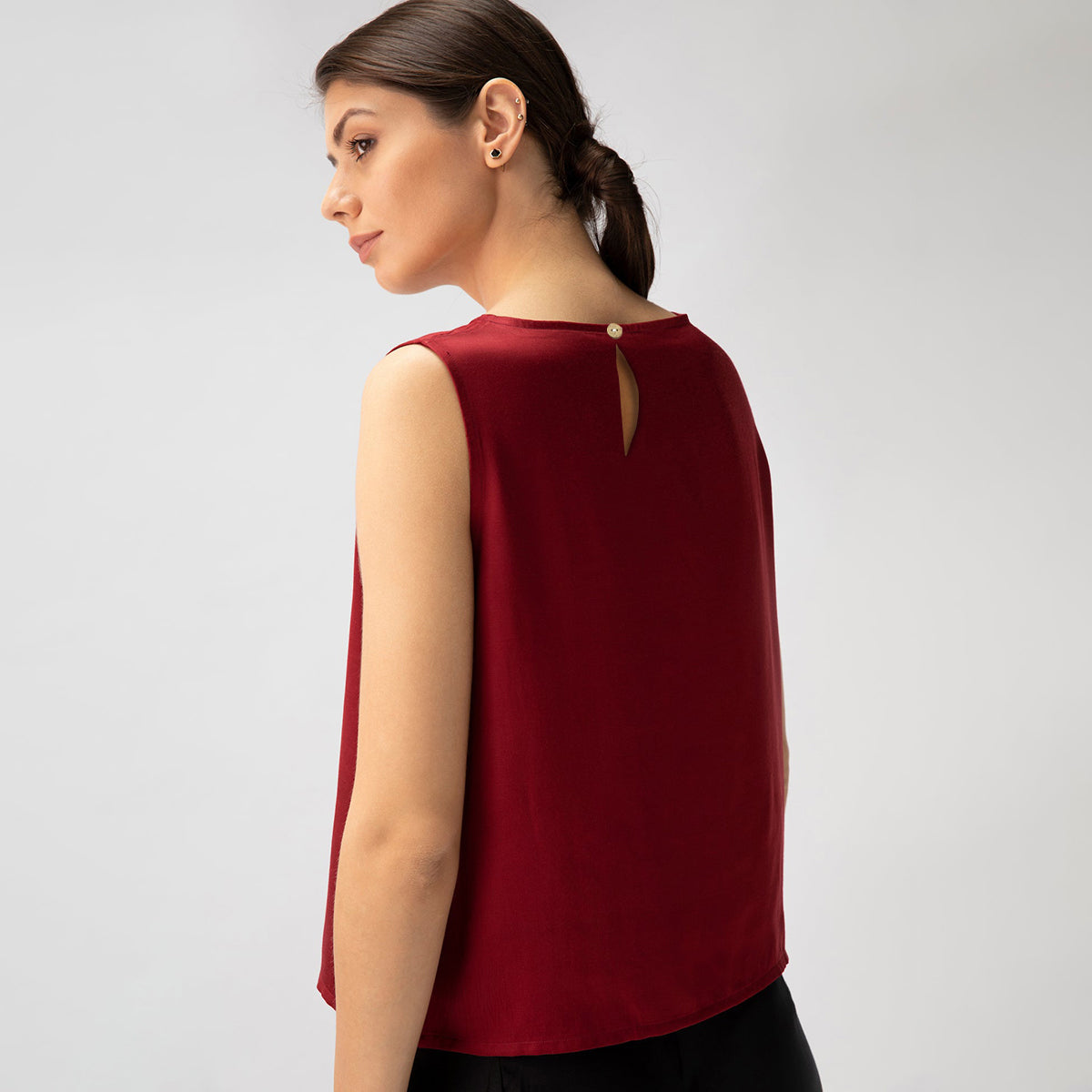 Shell Top - Maroon