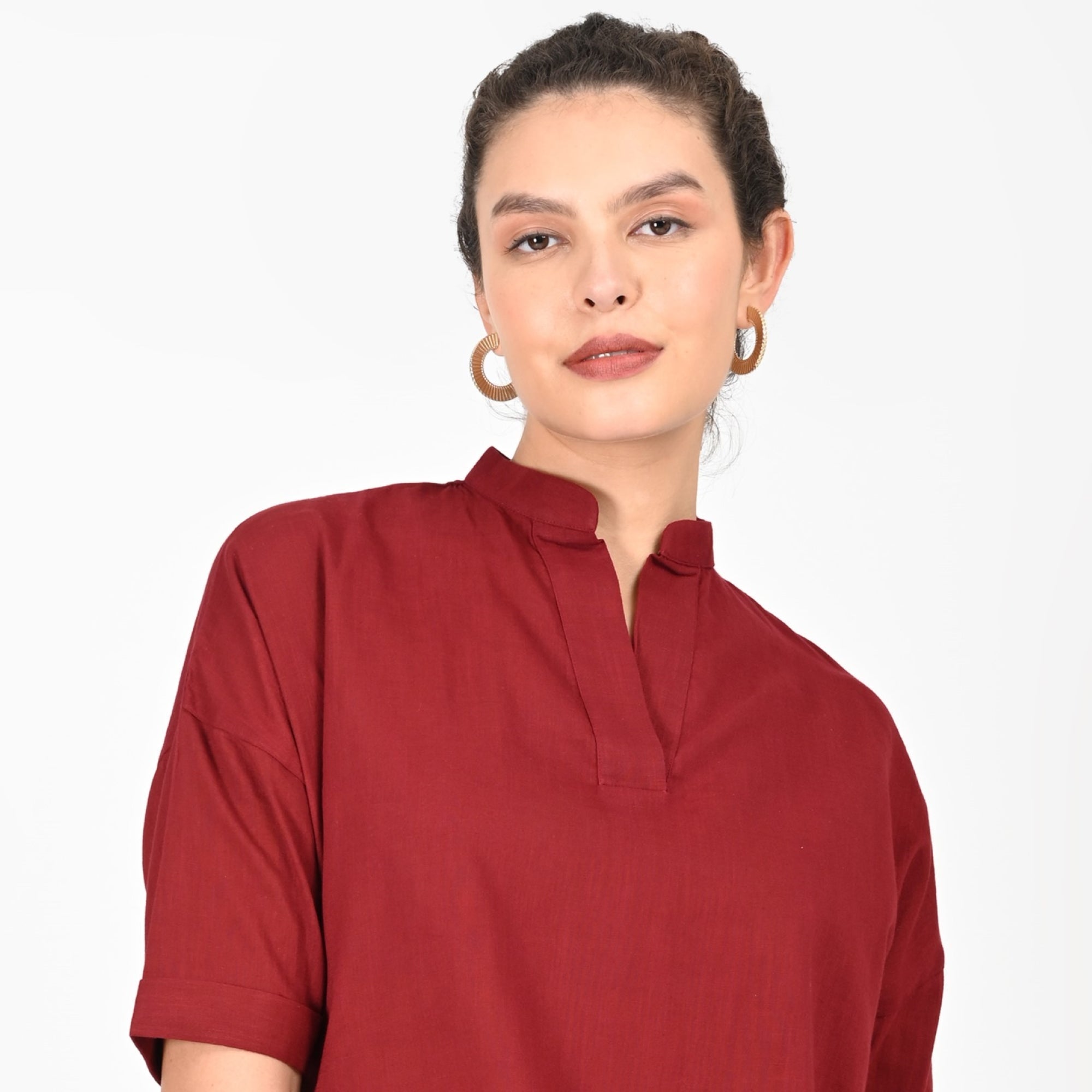 Kimono Top - Maroon Red