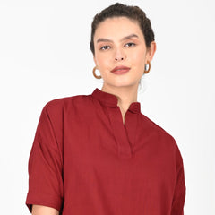 Kimono Top - Maroon Red