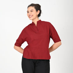 Kimono Top - Maroon Red