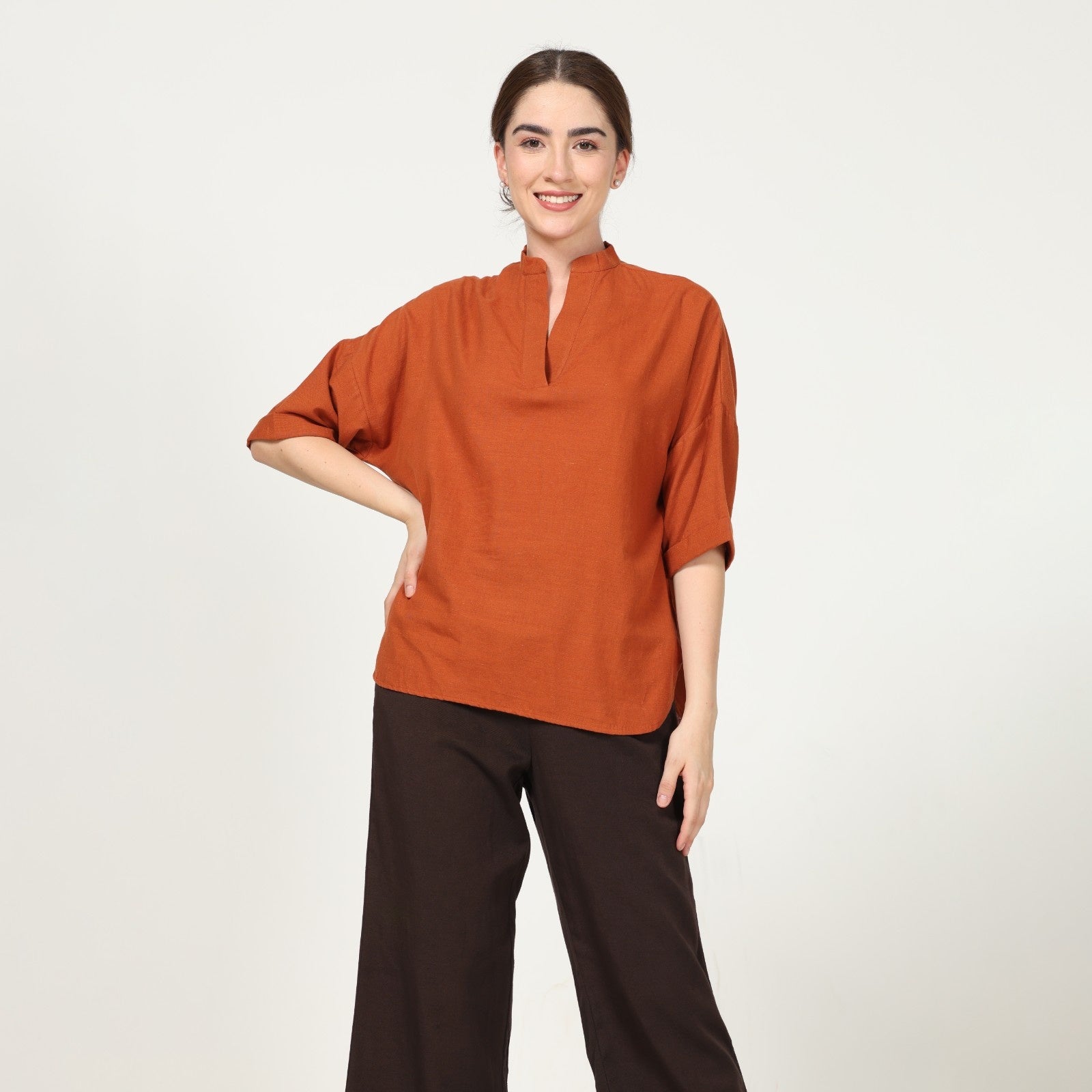 Cliff & Coast Set Of 2 - Autumn Rust & Coffee Brown