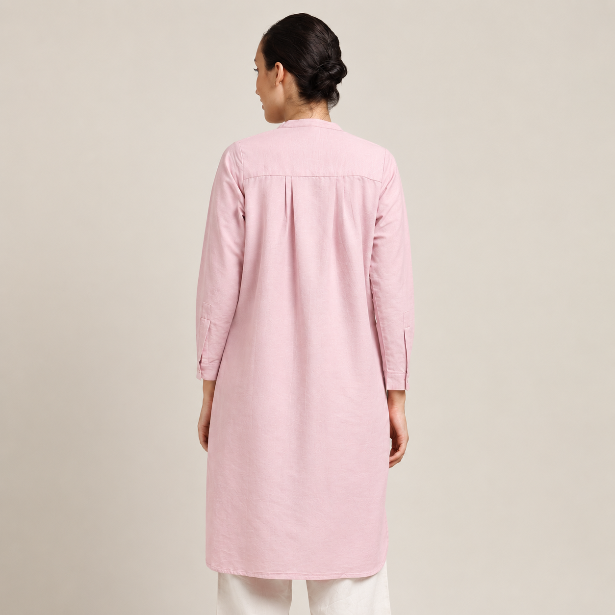 Pleated Tunic - Pastel Pink