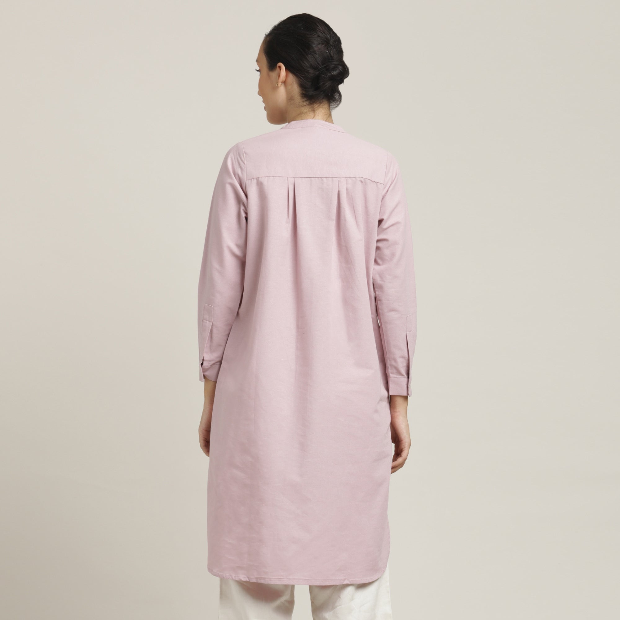 Pleated Tunic - Pastel Pink