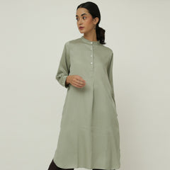 Pleated Tunic - Sage Green