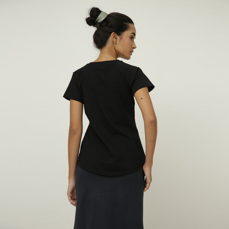 Raglan Sleeve Tee - Black