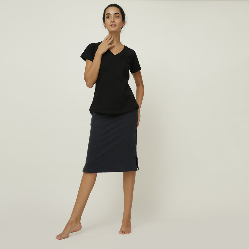 Raglan Sleeve Tee - Black