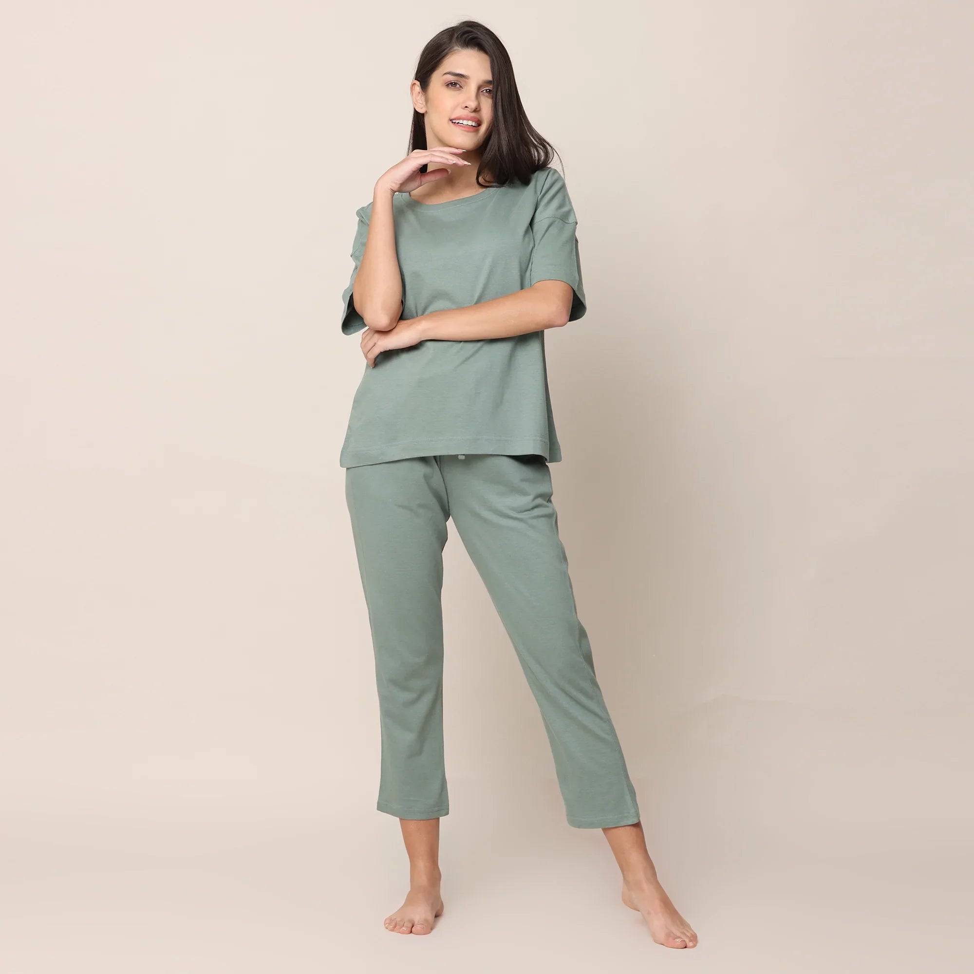 Oversized Pajama Top - Sage
